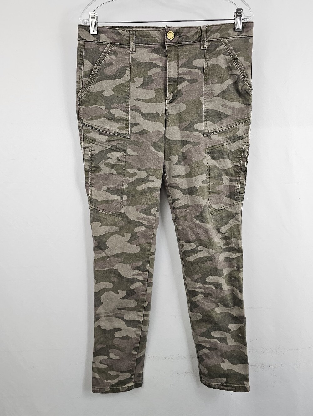 Wit & Wisdom High Waist Camo Ankle Pants, Sz 12